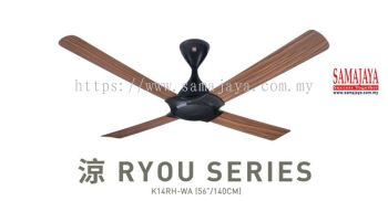 KDK K14RH-WA/ K14RH WA 56" 4 Blade Remote Control Ceiling Fan (Wood Acacia)