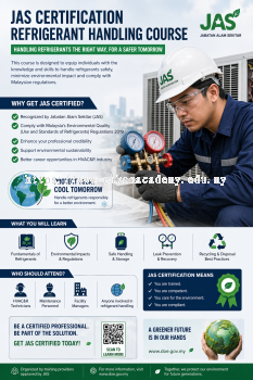 JAS certification for refrigerant handling course