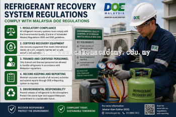 refrigerant recovery system regulations Malaysia