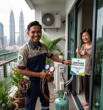 certified air conditioning technician Malaysia refrigerant