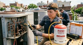R290 charging procedure