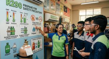 R290 fire safety precautions