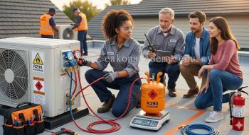 R290 charging method HVAC