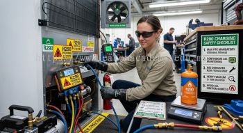 R290 charging safety precautions