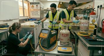 R290 refrigerant disposal and recovery
