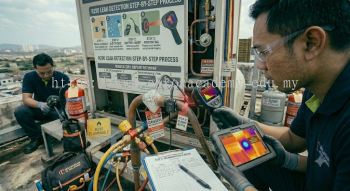 R290 leak detection process step by step