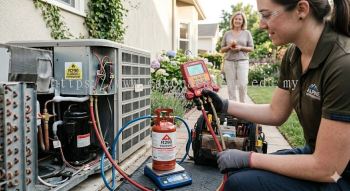 R290 refrigerant top-up servicing