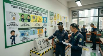 R290 refrigerant leak compliance procedures