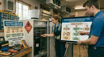R290 refrigerant system fault diagnosis