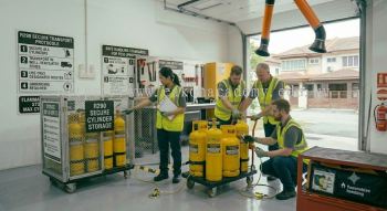 R290 cylinder handling and storage safety