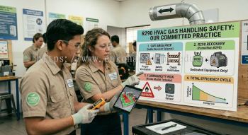 R290 HVAC gas handling safety