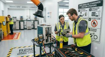 R290 HVAC system gas handling