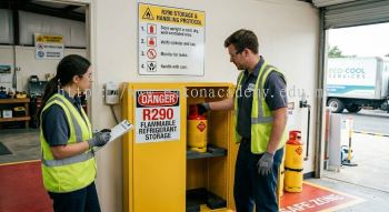 R290 refrigerant safe storage and handling