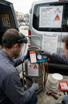R290 refrigerant emergency procedures SDS