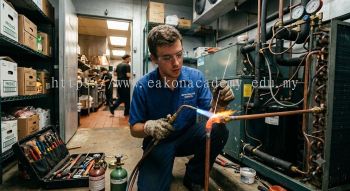 copper pipe brazing refrigeration system