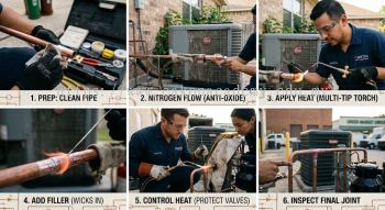 copper tubing refrigeration brazing steps