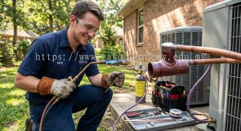 HVAC copper pipe brazing without leaks