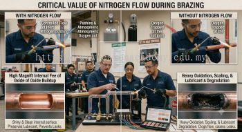 nitrogen flow refrigeration brazing importance