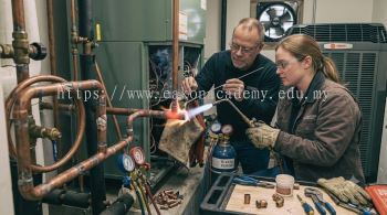 copper pipe brazing HVAC system repair