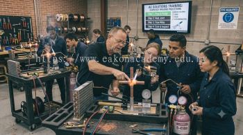 copper pipe brazing HVAC workshop training