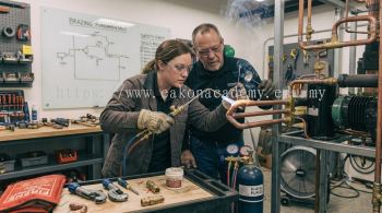copper pipe brazing oxy acetylene HVAC