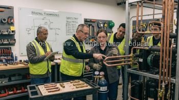 HVAC brazing copper tubing skills training
