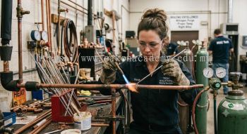 HVAC copper pipe brazing professional methods