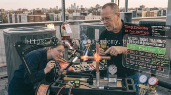 HVAC copper pipe brazing troubleshooting