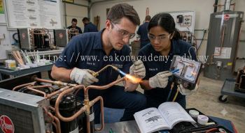 HVAC copper tubing brazing method