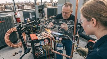 HVAC refrigeration copper pipe brazing guide