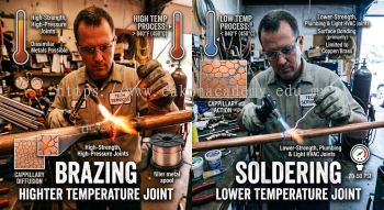difference between brazing and soldering HVAC