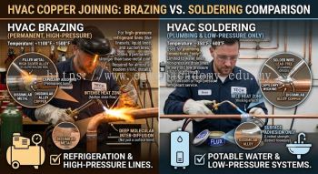 HVAC copper joining brazing vs soldering
