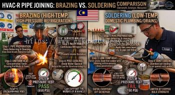 HVAC piping connection brazing vs soldering
