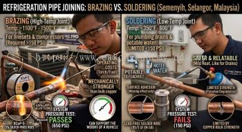refrigeration system brazing vs soldering difference