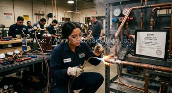 copper pipe silver brazing HVAC certification