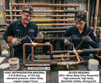 HVAC refrigeration brazing vs silver brazing