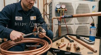 copper tube joining air conditioning systems