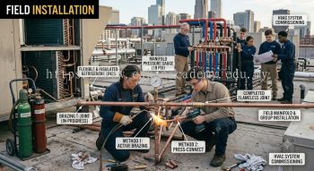 copper tube joining HVAC field installation