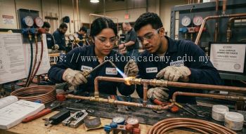 copper tubing joining HVAC systems