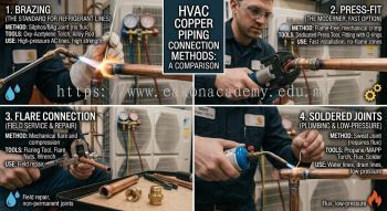 HVAC copper piping connection methods