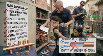 copper refrigeration line oxy acetylene brazing