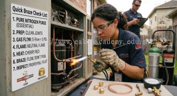 HVAC copper pipe joining oxy acetylene method