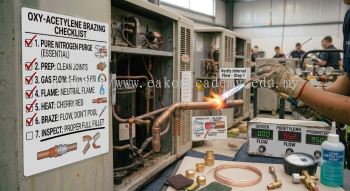 HVAC copper tube oxy acetylene brazing checklist
