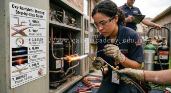 oxy acetylene brazing copper joints HVAC systems