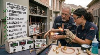 oxy acetylene brazing HVAC maintenance work