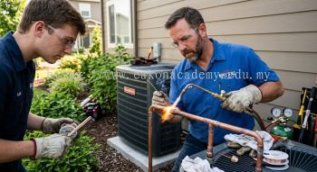 AC system installation brazing techniques