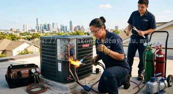 air conditioner brazing installation method