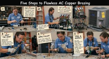 air conditioner copper pipe brazing steps