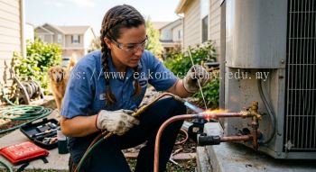 air conditioning copper tube brazing process