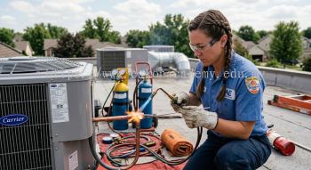 air conditioning refrigerant pipe brazing